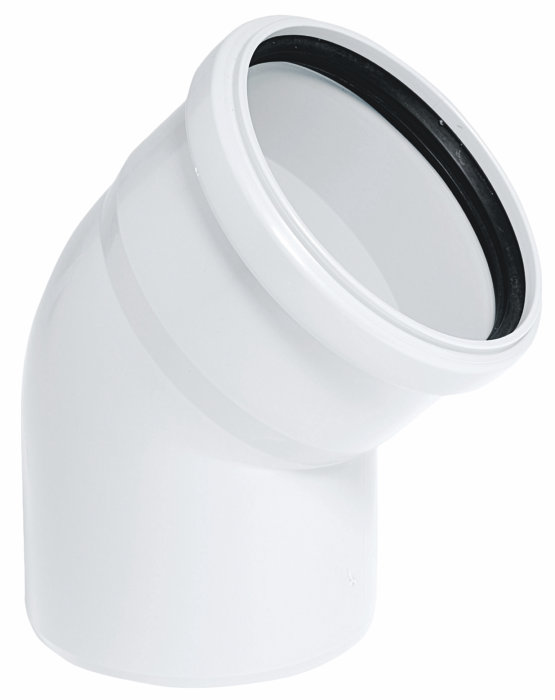 Rørbøyning hvit PP 32 x 87 gr 